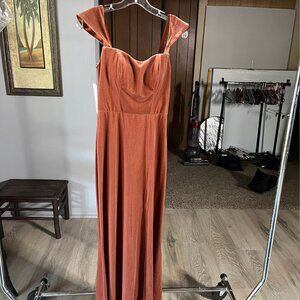 Velvet Bridesmaid Dress in Color English Rose